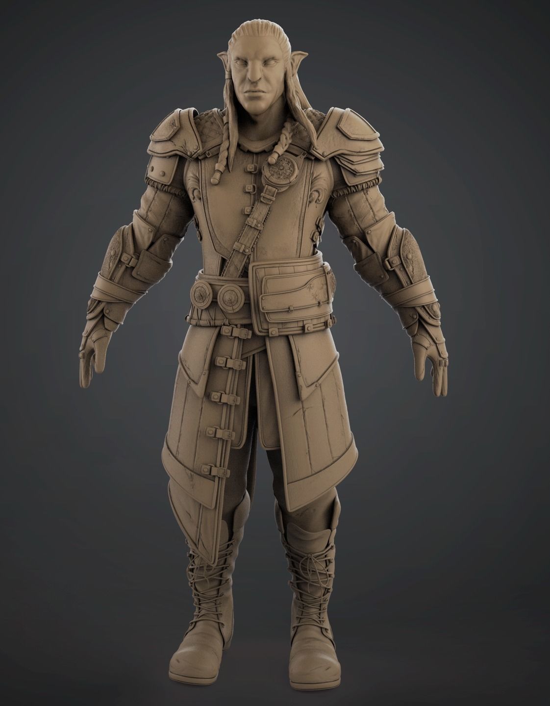 Monster archer high poly model 3D model_8