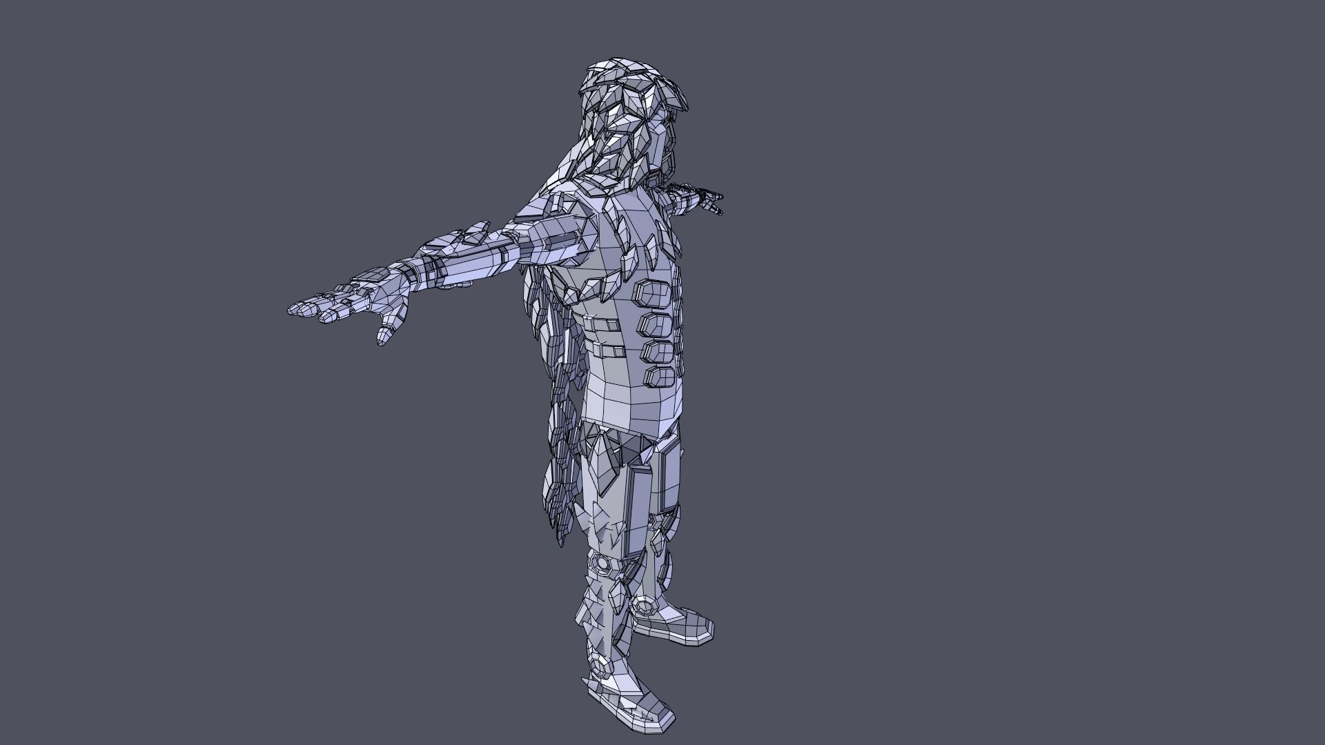 Sci Fi Character Assassin Robot 3D model_19