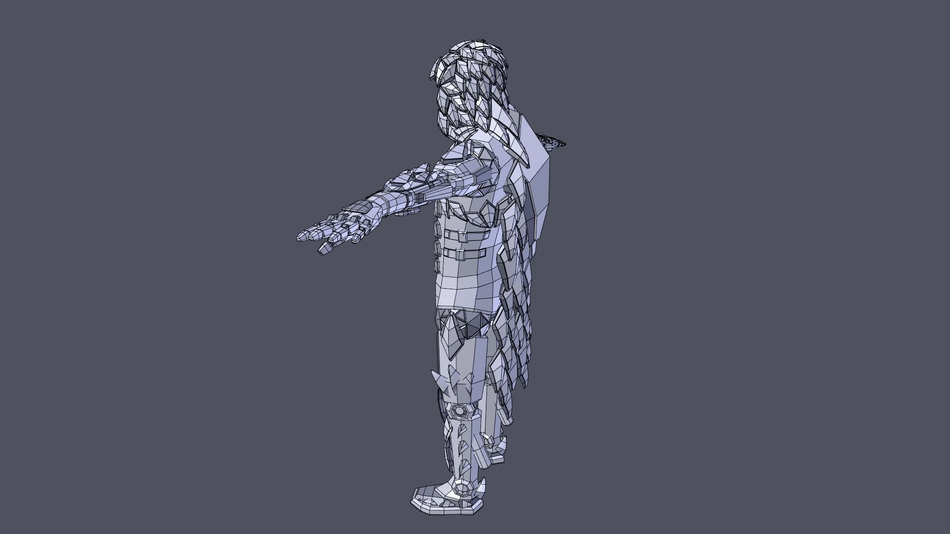 Sci Fi Character Assassin Robot 3D model_17