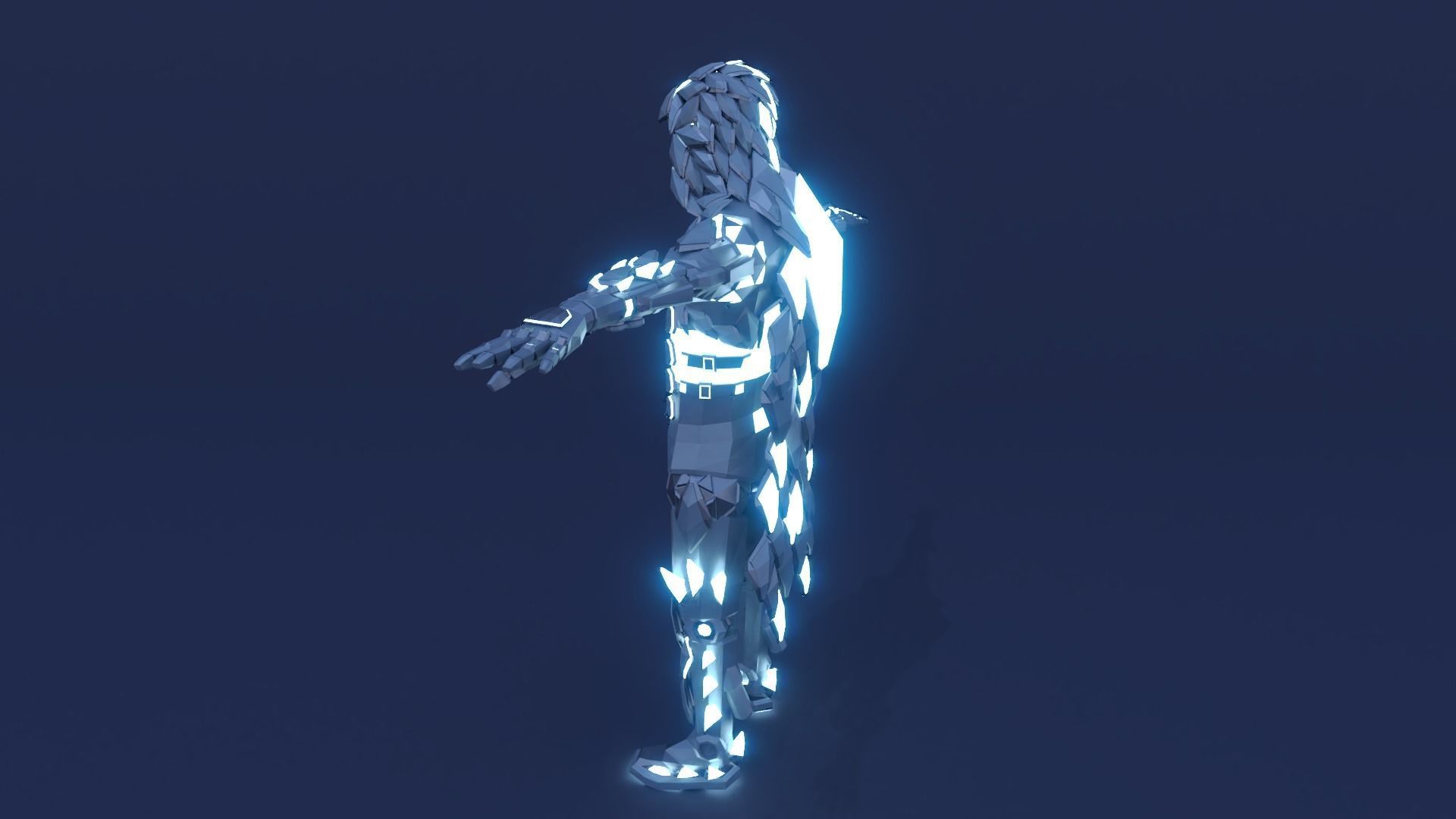 Sci Fi Character Assassin Robot 3D model_1