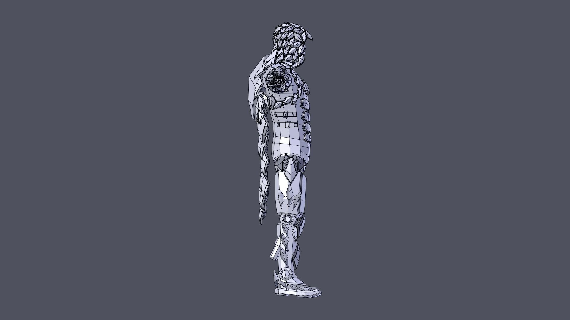 Sci Fi Character Assassin Robot 3D model_23
