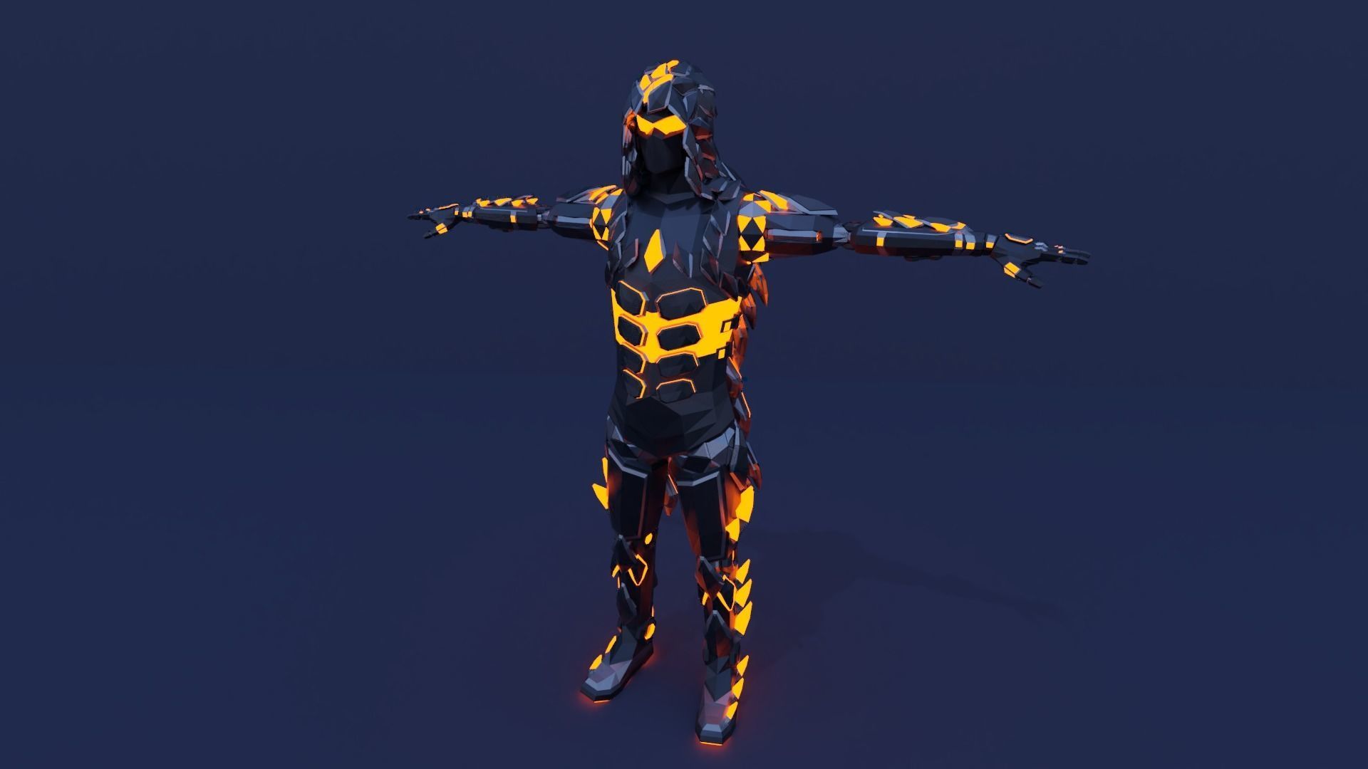 Sci Fi Character Assassin Robot 3D model_8