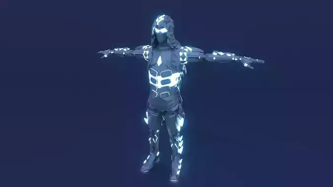 Sci Fi Character Assassin Robot 3D model