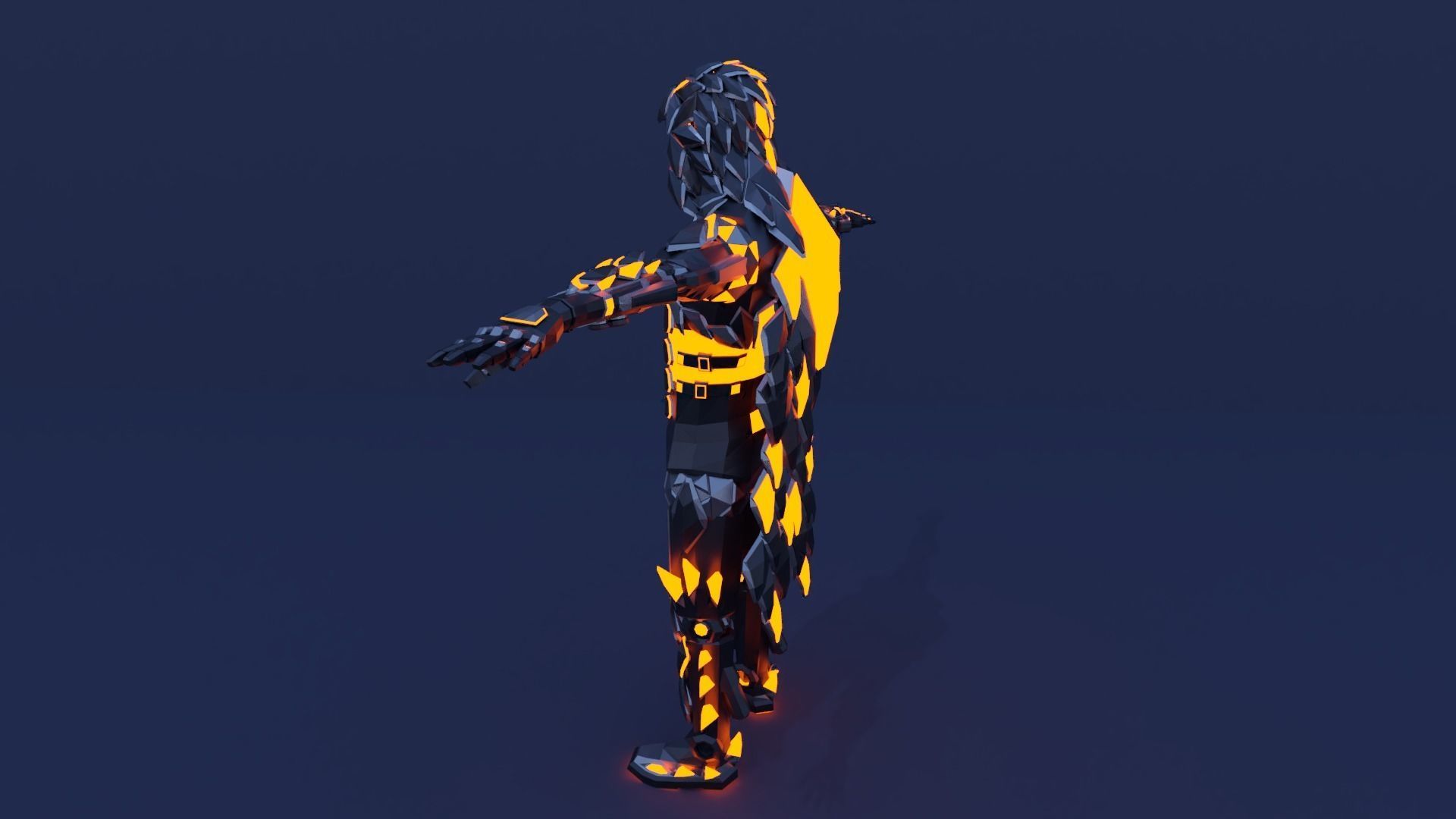 Sci Fi Character Assassin Robot 3D model_9