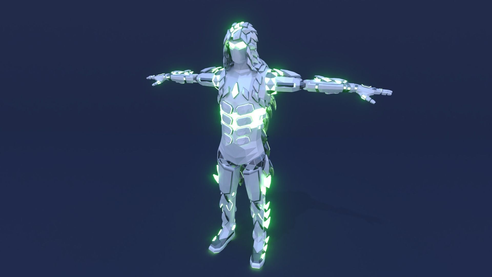 Sci Fi Character Assassin Robot 3D model_4