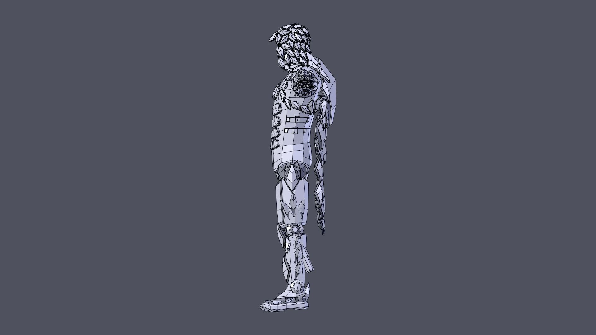 Sci Fi Character Assassin Robot 3D model_21