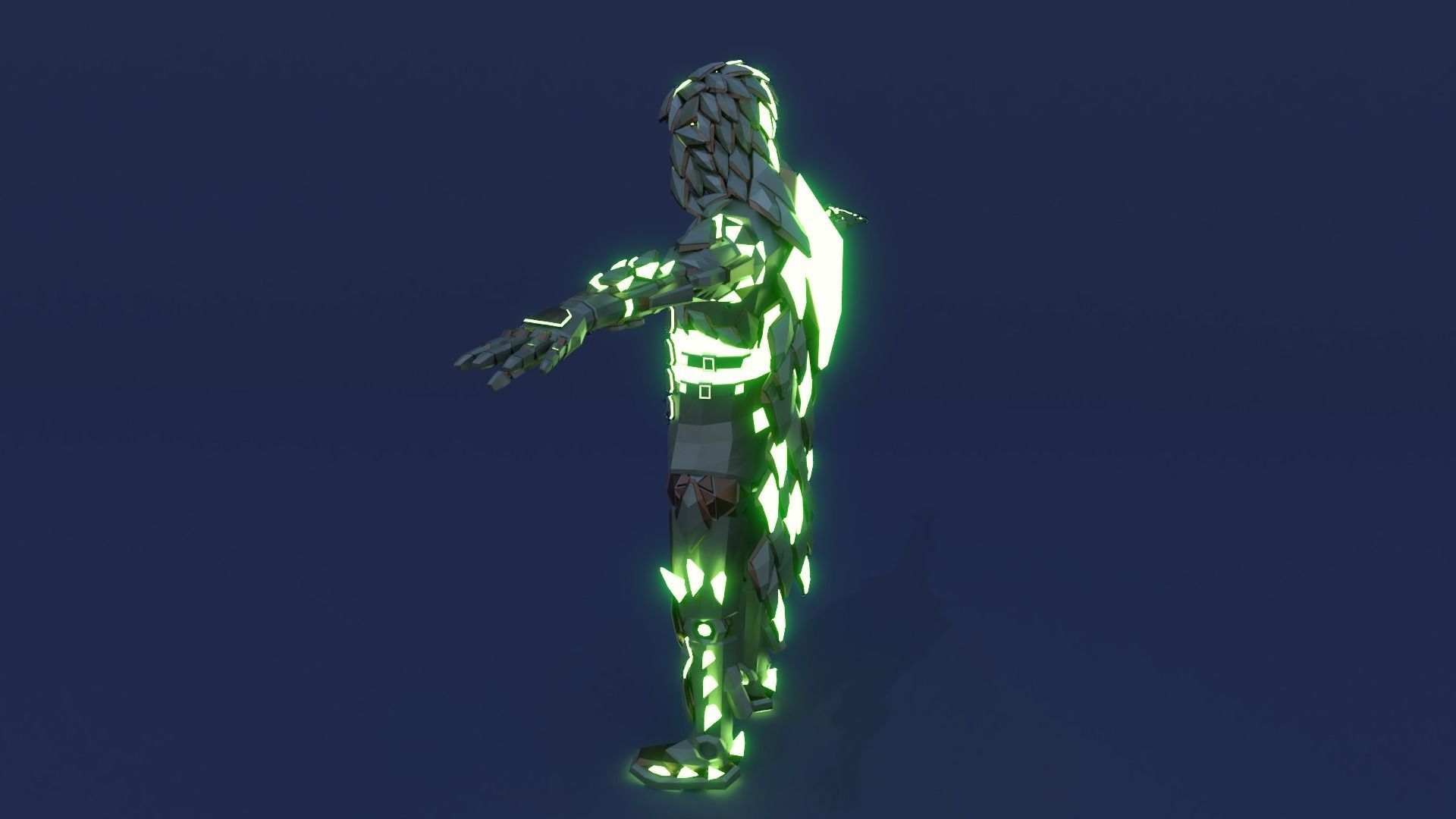 Sci Fi Character Assassin Robot 3D model_13