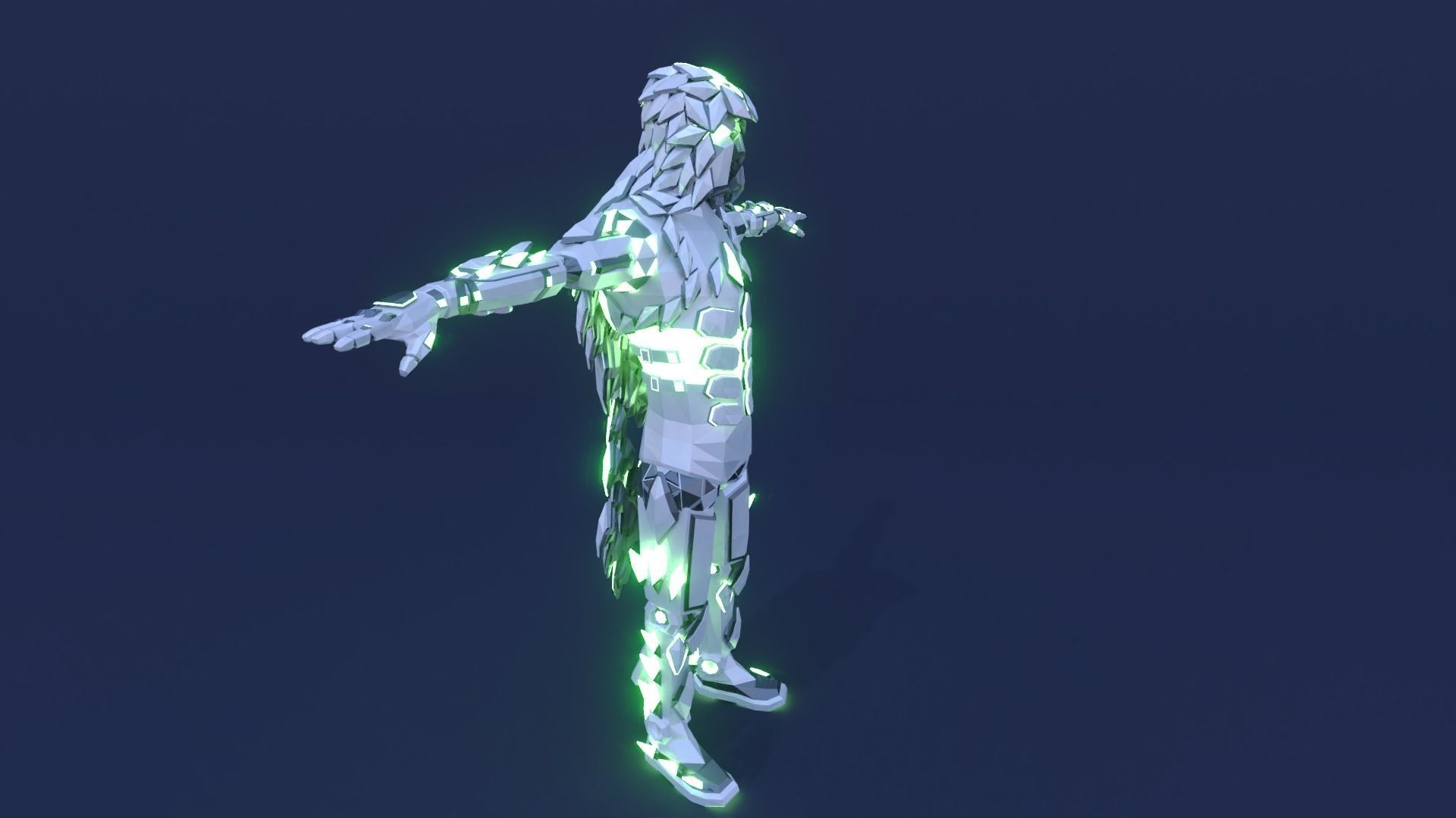 Sci Fi Character Assassin Robot 3D model_7