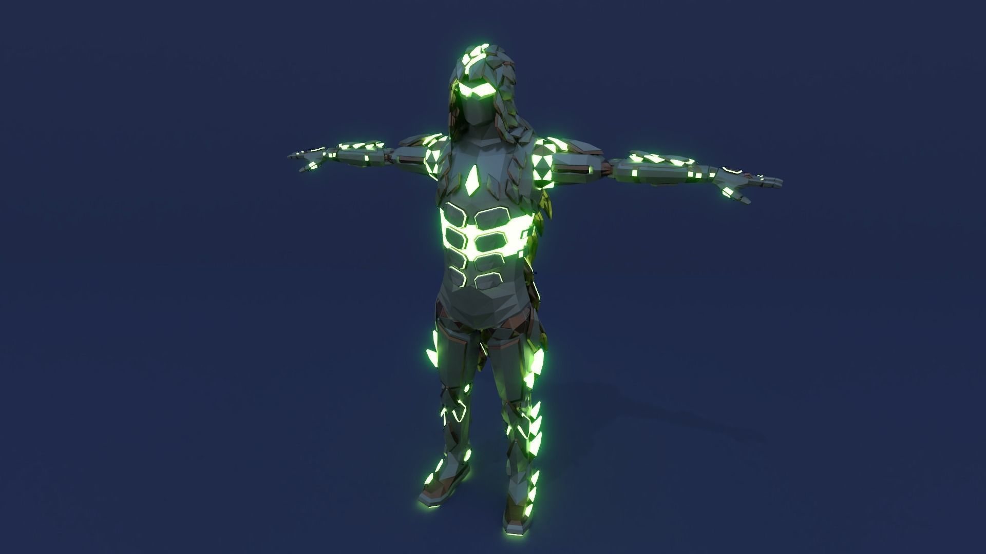 Sci Fi Character Assassin Robot 3D model_12