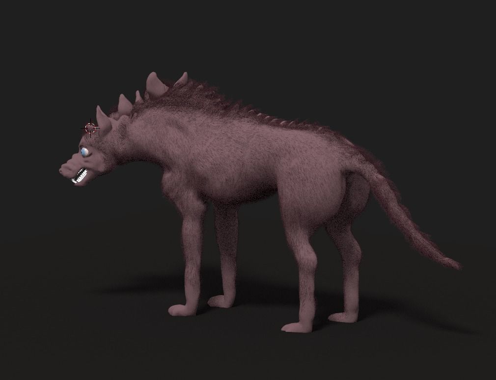 Cerberus the multi-headed dog 3D model_2