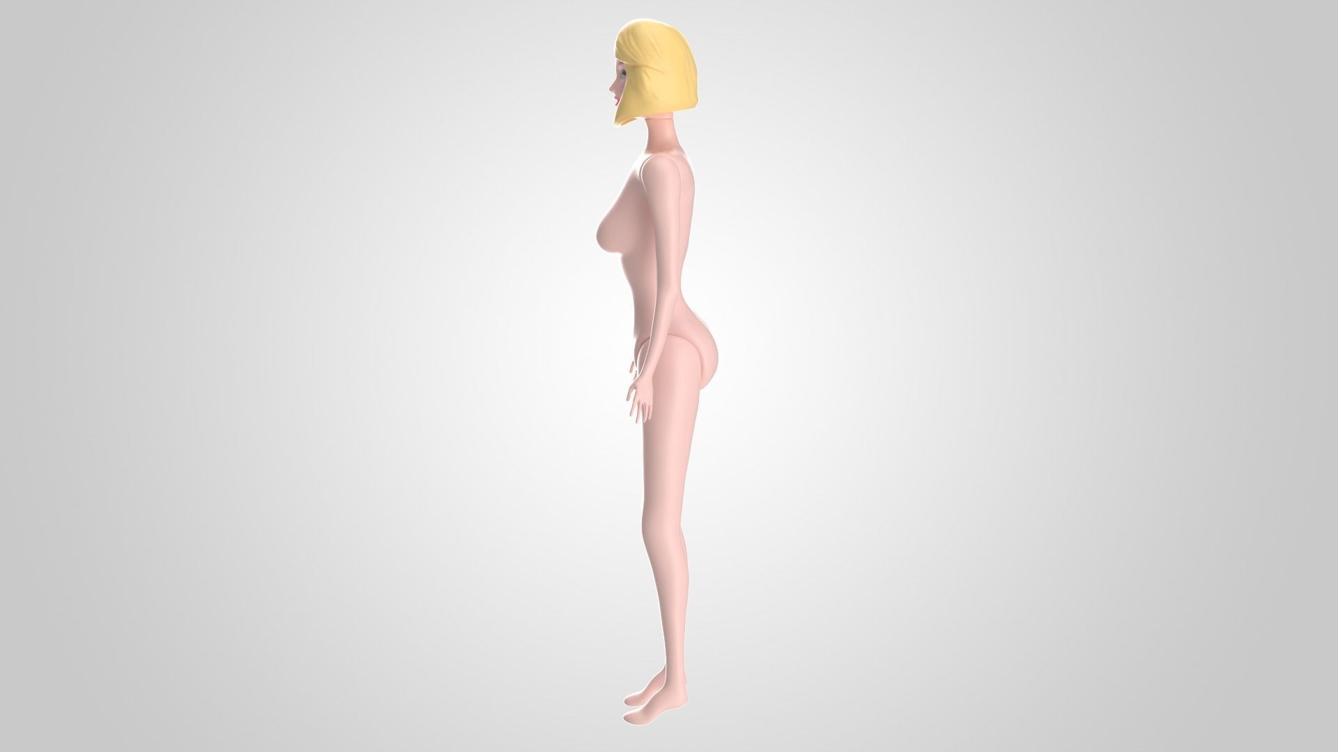 Barbie doll 3D model_3