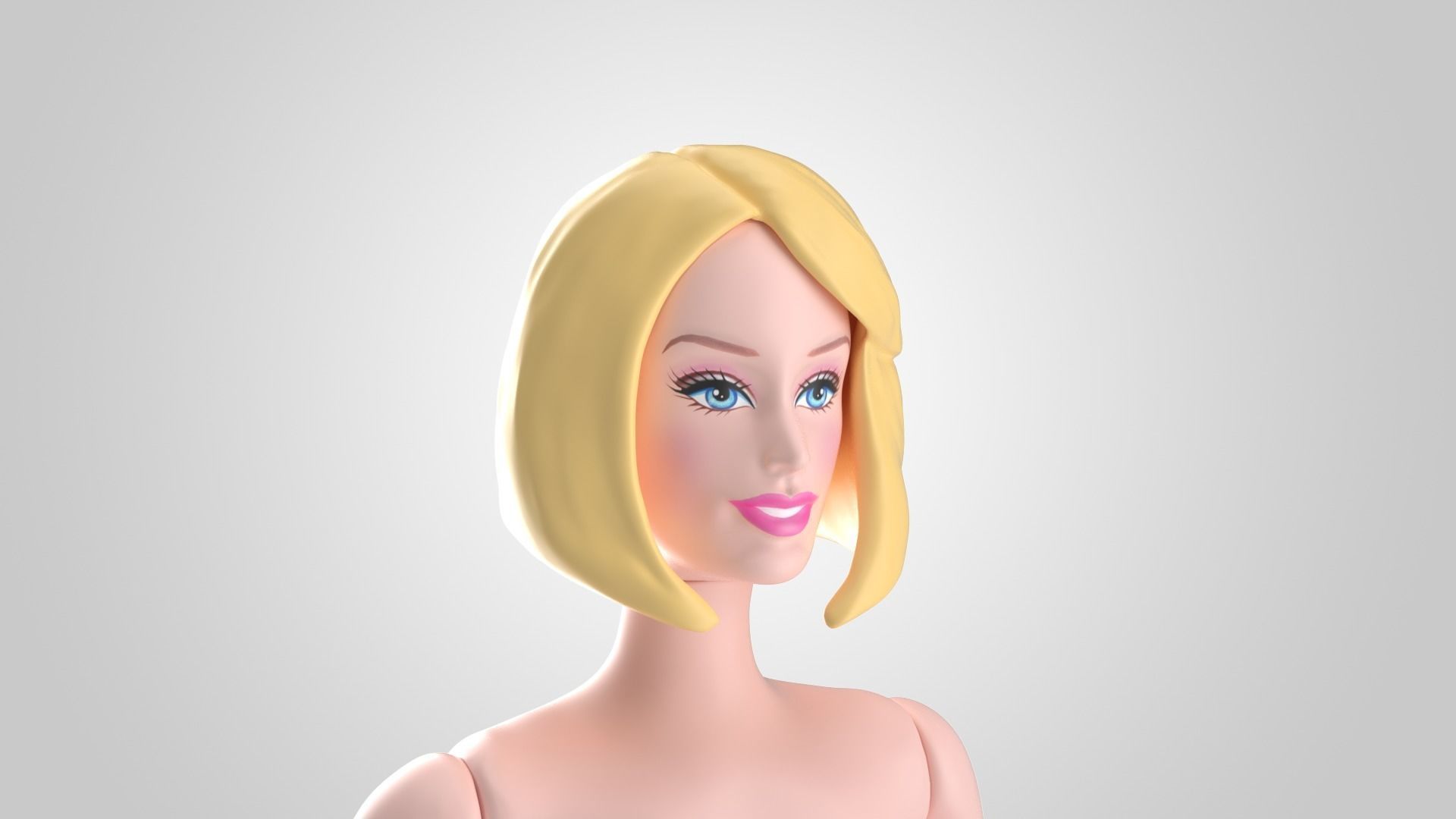 Barbie doll 3D model_5
