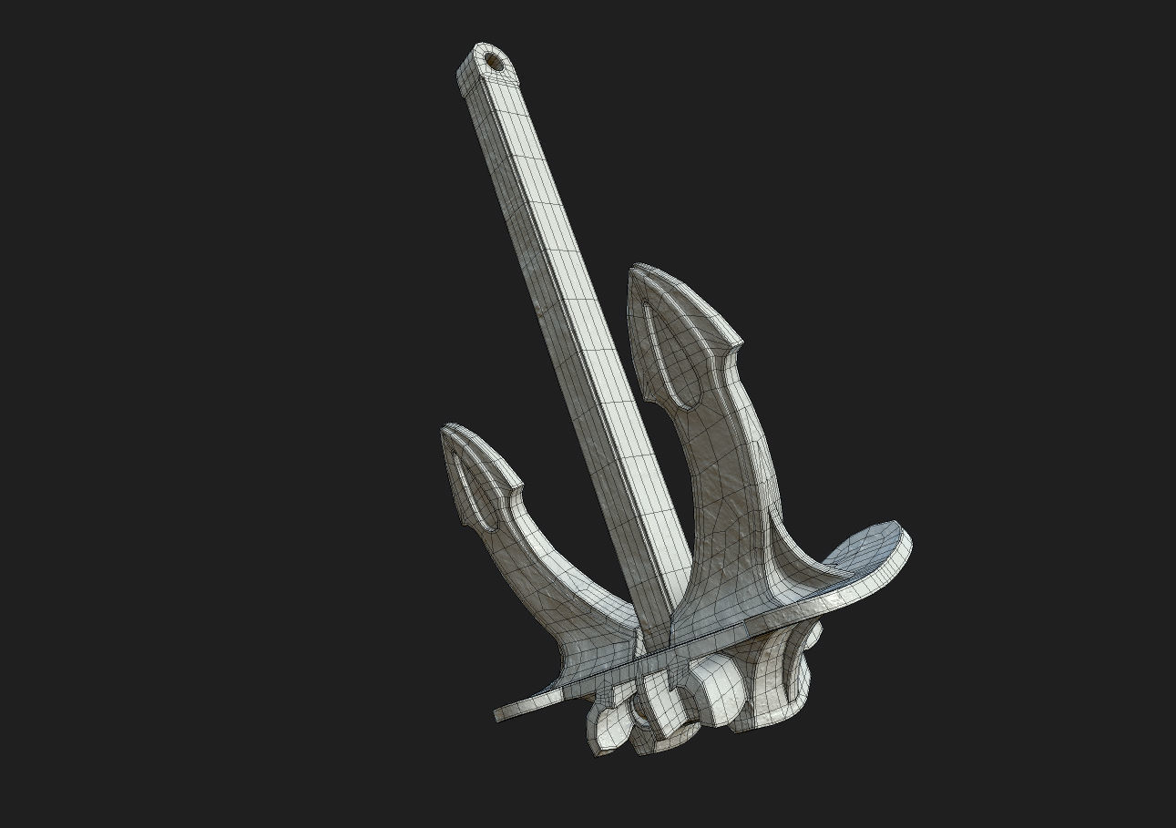 Anchor Low-poly 3D model_1