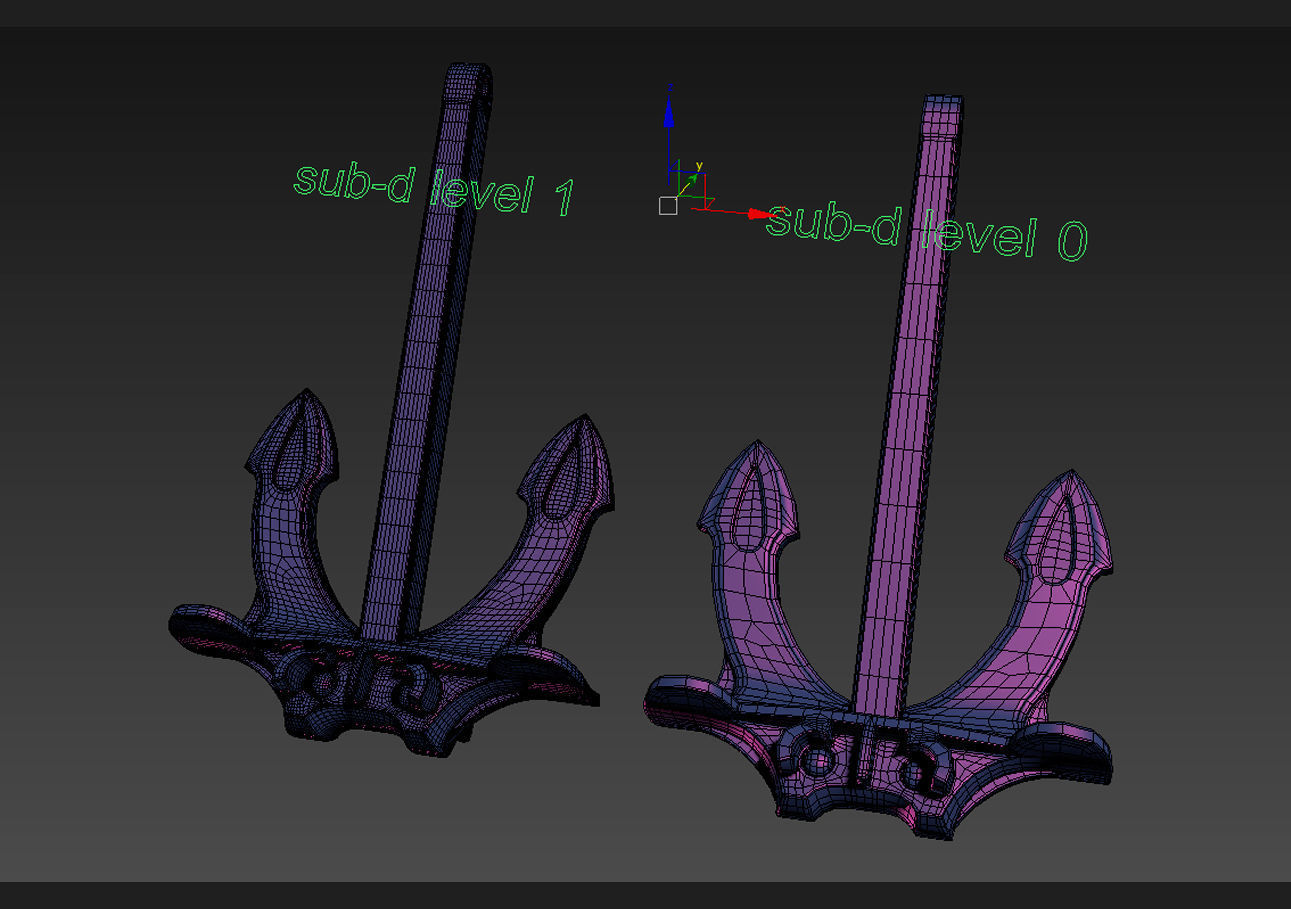 Anchor Low-poly 3D model_5