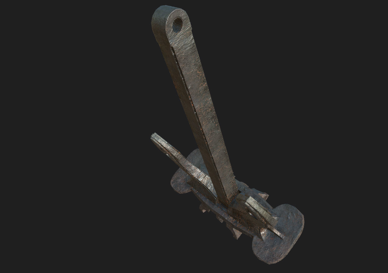 Anchor Low-poly 3D model_3