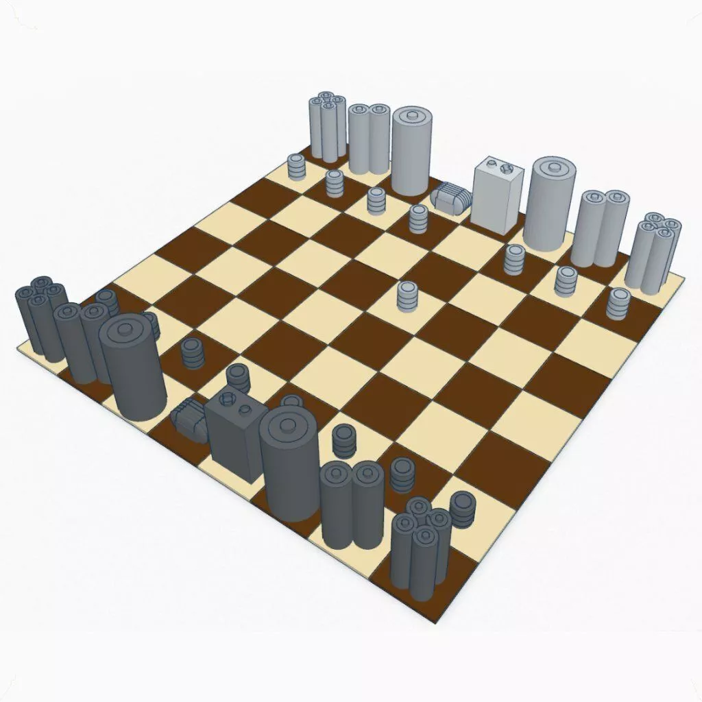 Battery Chess Free 3D print model