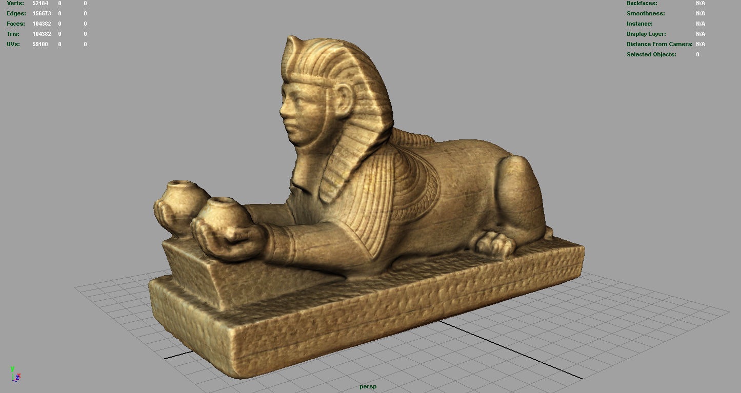 The Alabaster Sphinx 3D model_2