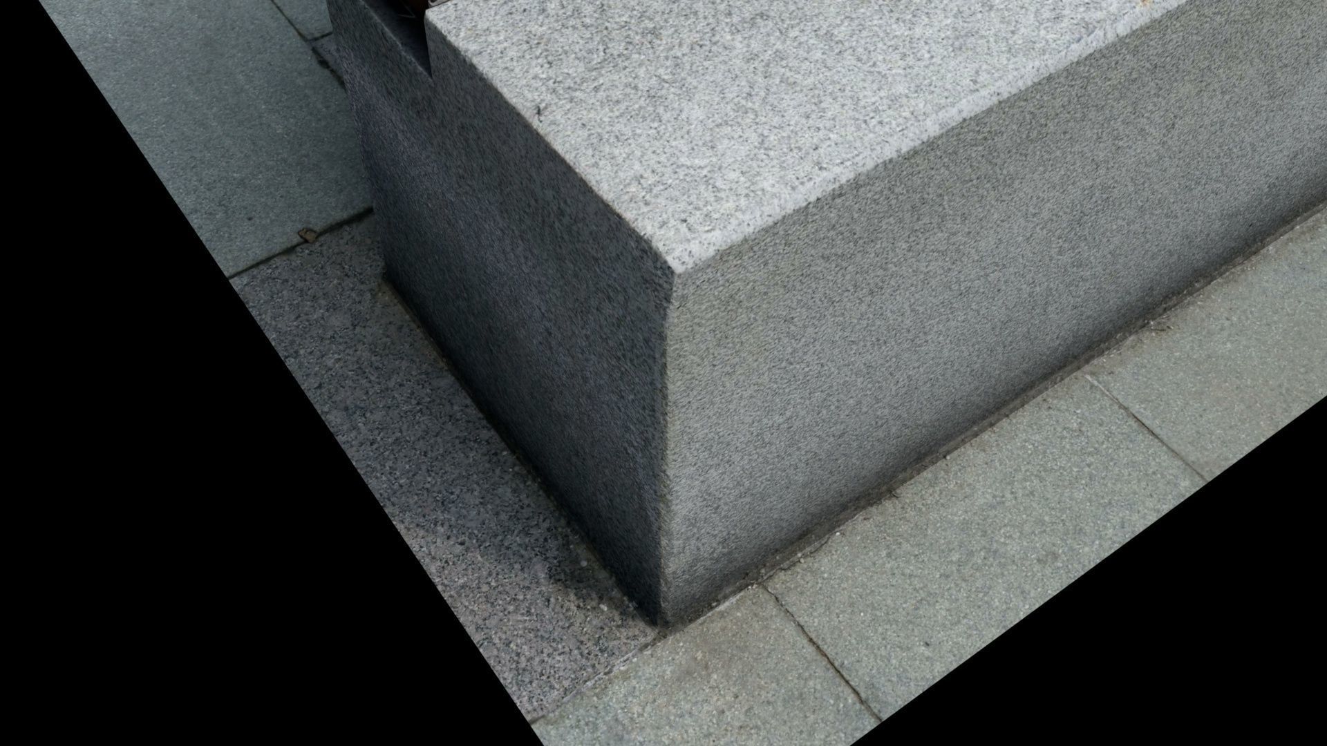 City Bench Low-poly 3D model_3