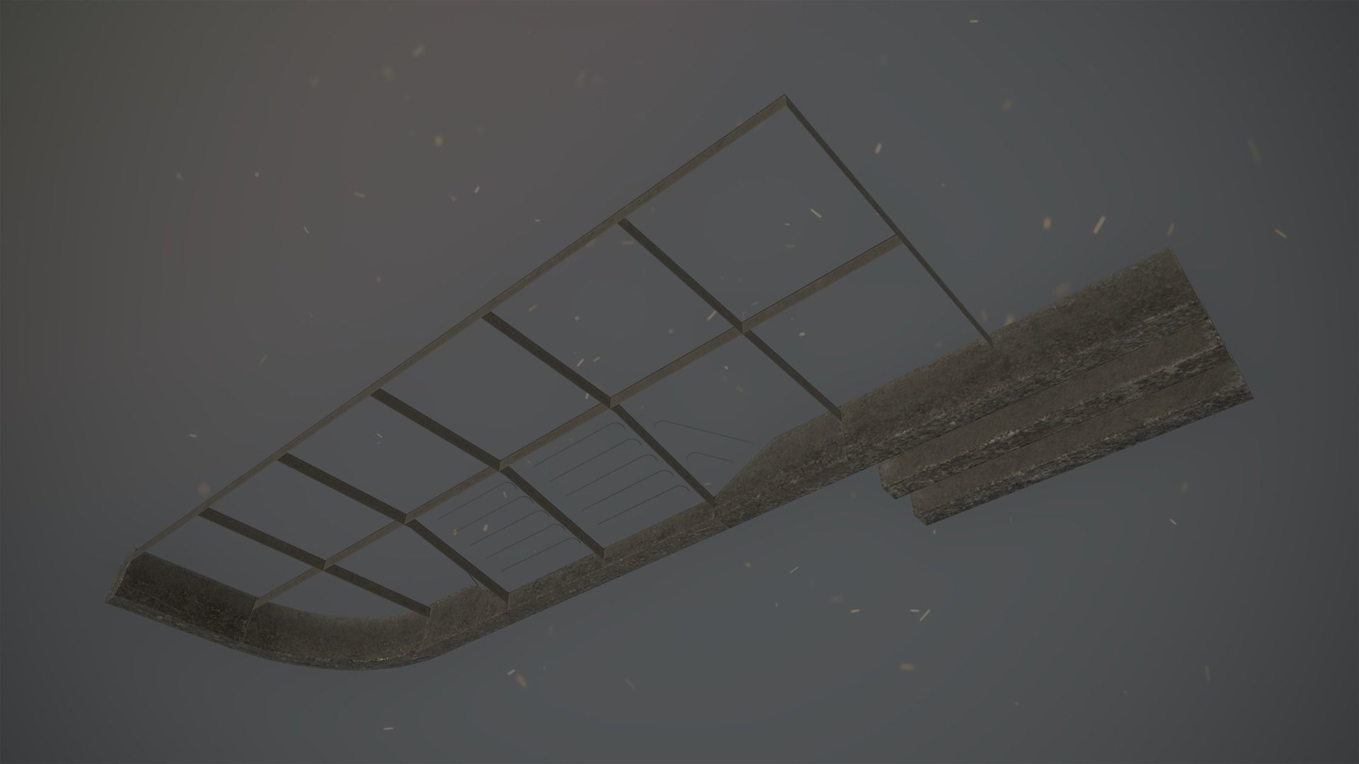 Sidewalk - Modular Set 3 Color Option Low-poly 3D model_9