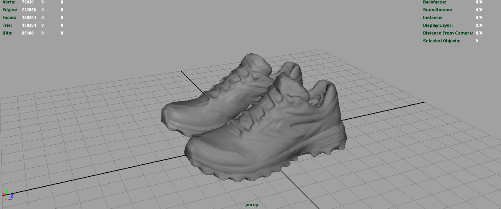 HIKING SHOES Low-poly 3D model_20