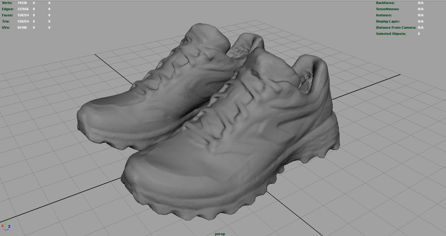 HIKING SHOES Low-poly 3D model_6