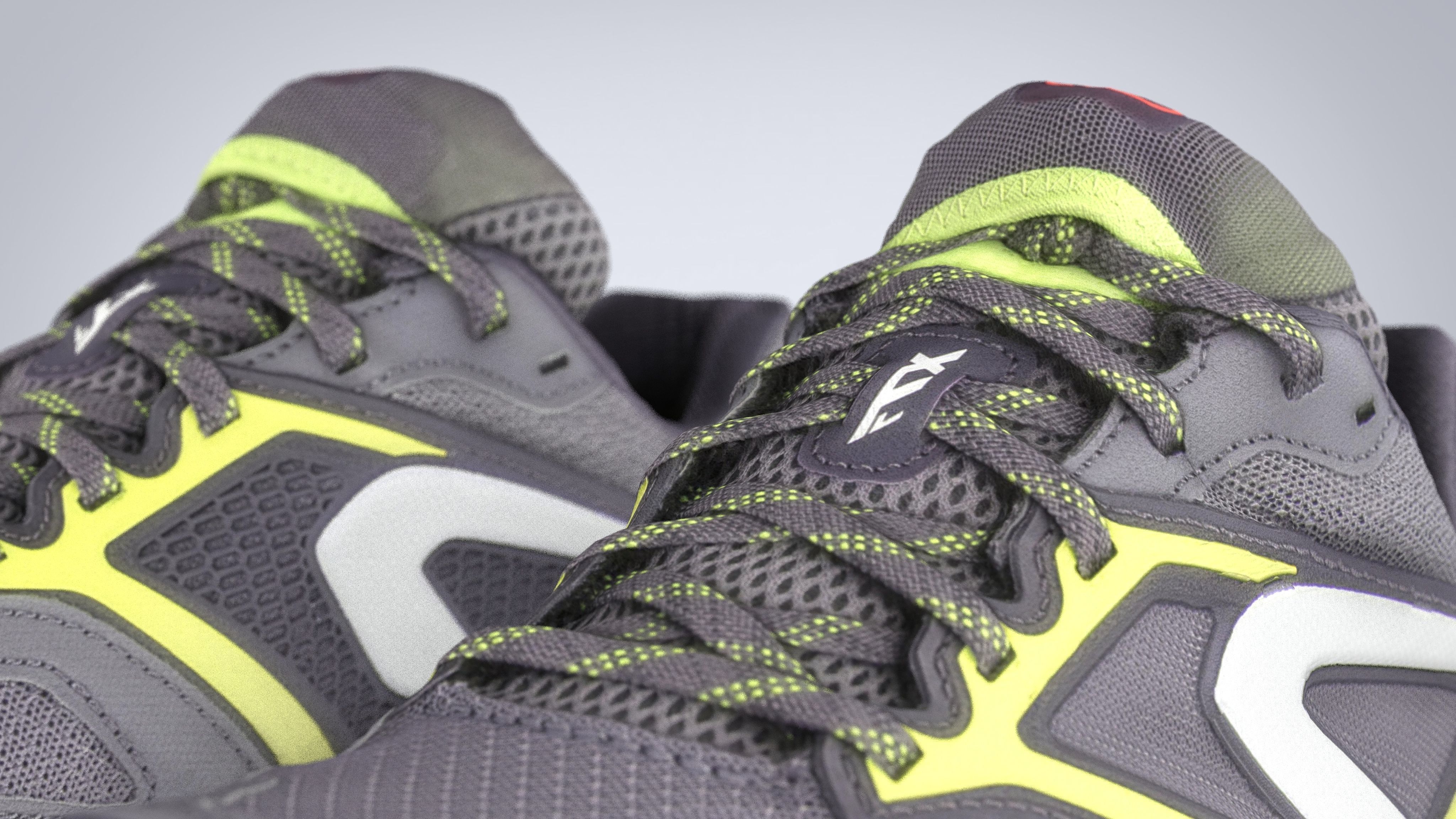 HIKING SHOES Low-poly 3D model_4