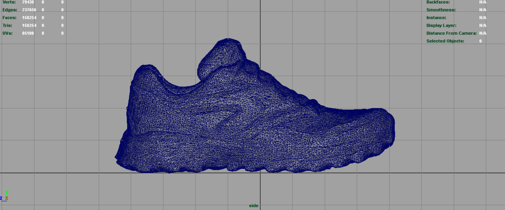 HIKING SHOES Low-poly 3D model_14