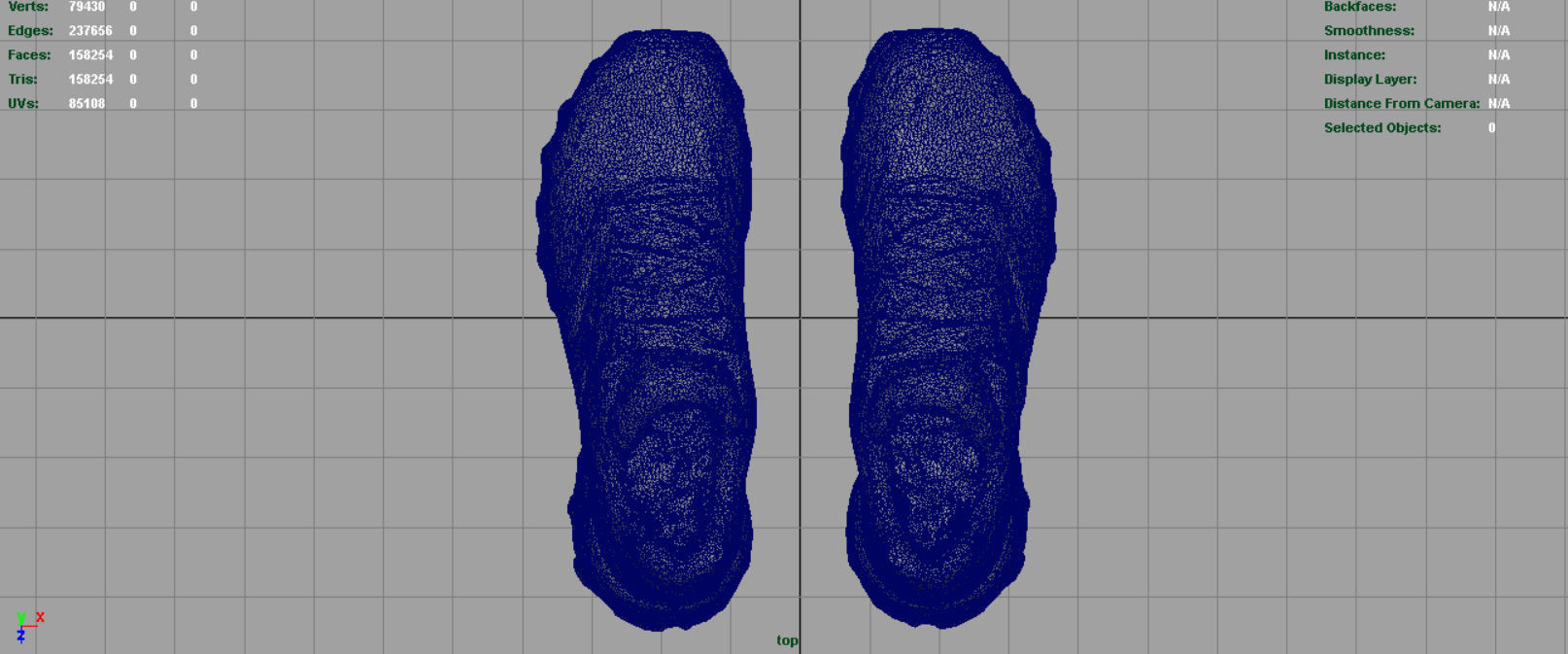 HIKING SHOES Low-poly 3D model_15