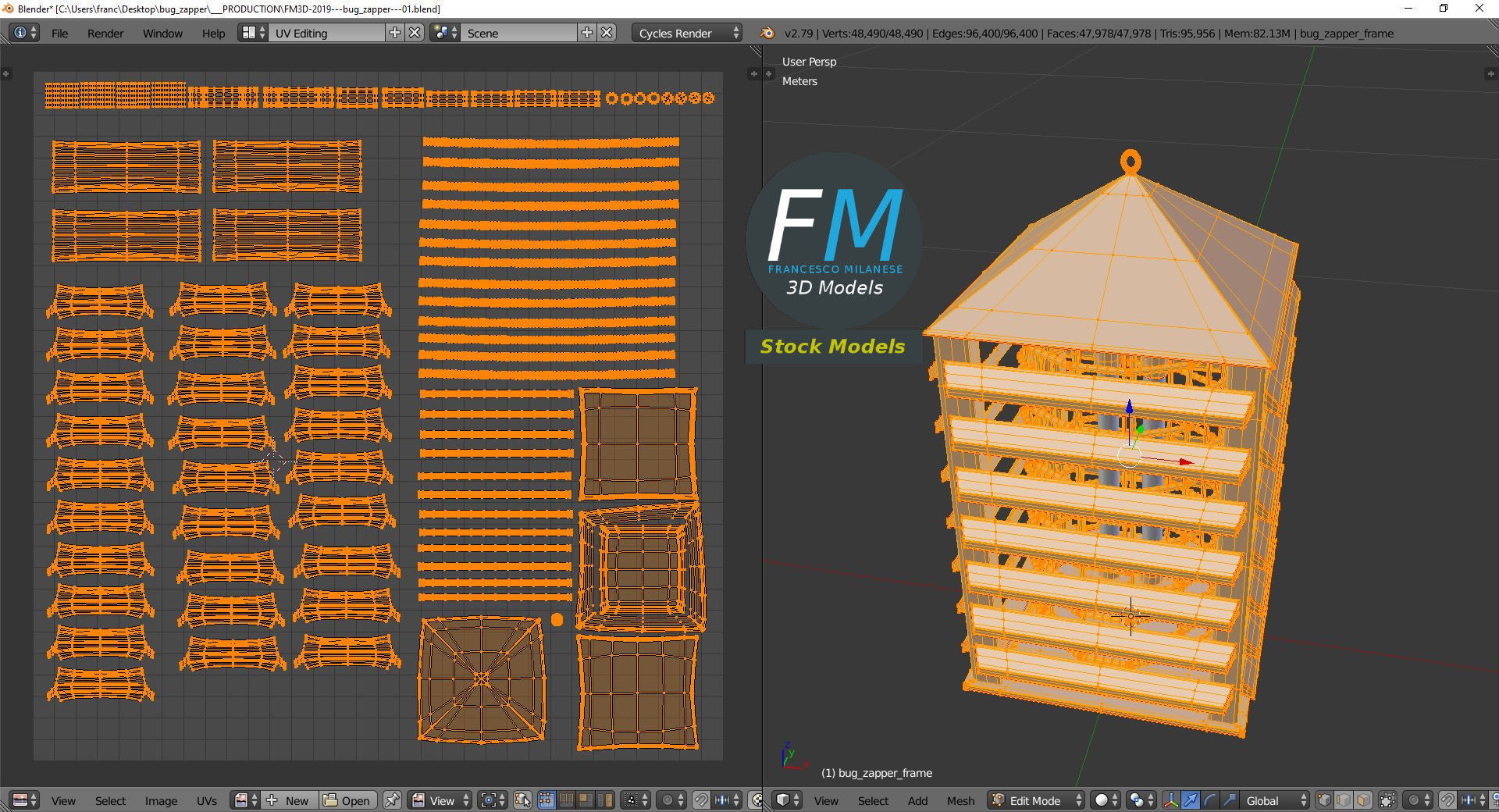 Bug zapper 3D model_10