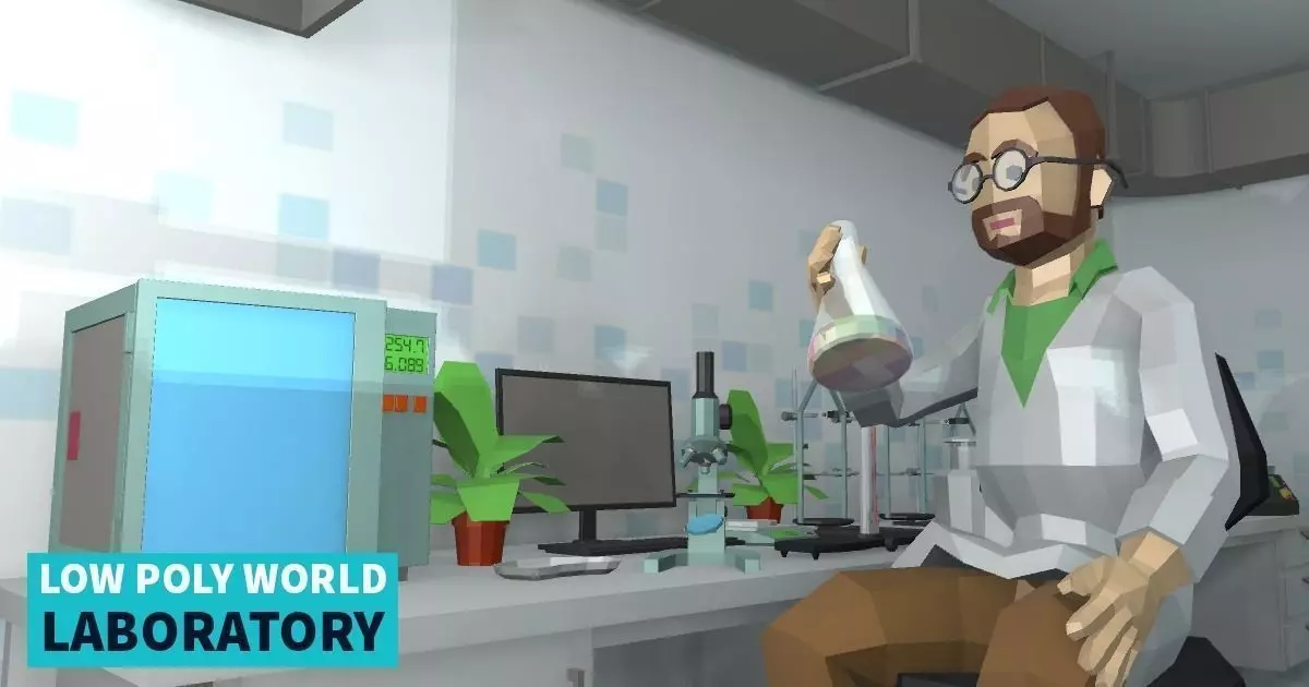 LOW POLY WORLD - LABORATORY 3D model_0