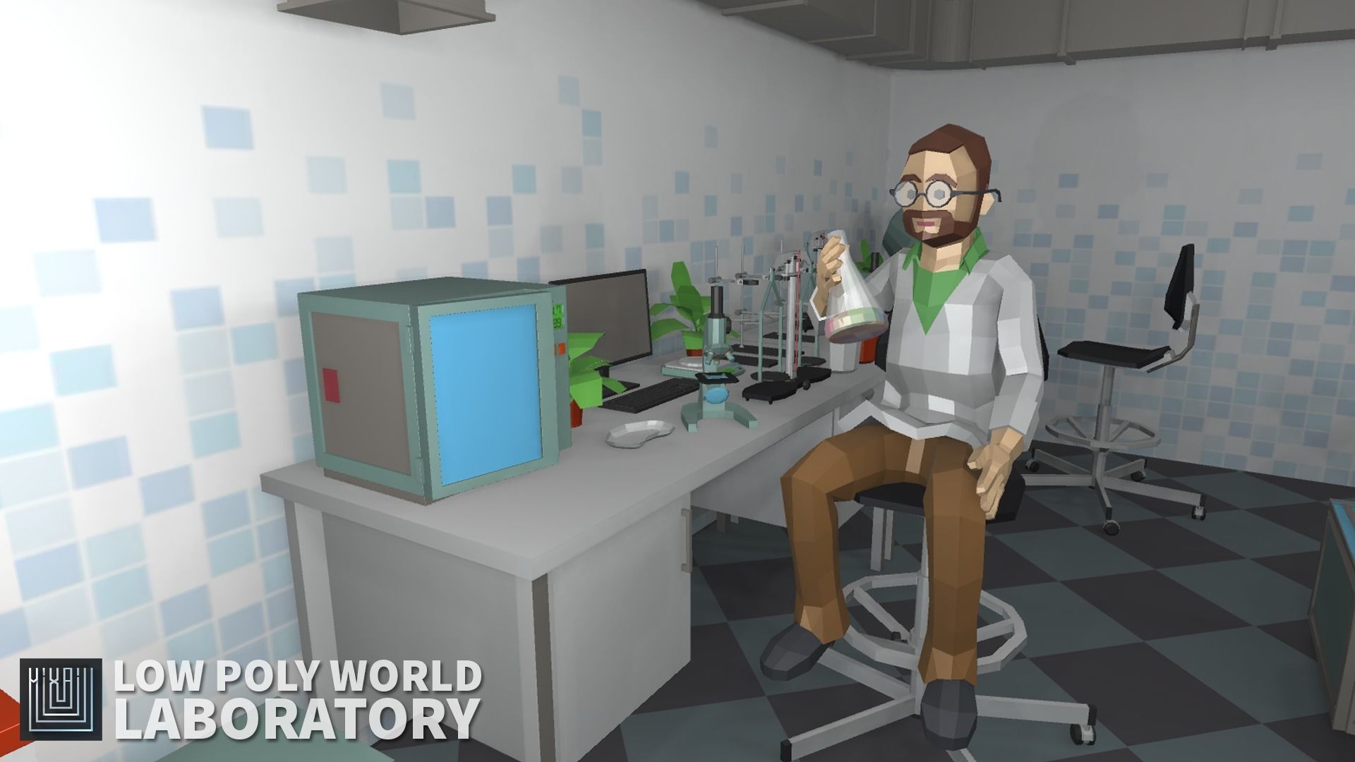 LOW POLY WORLD - LABORATORY 3D model_4