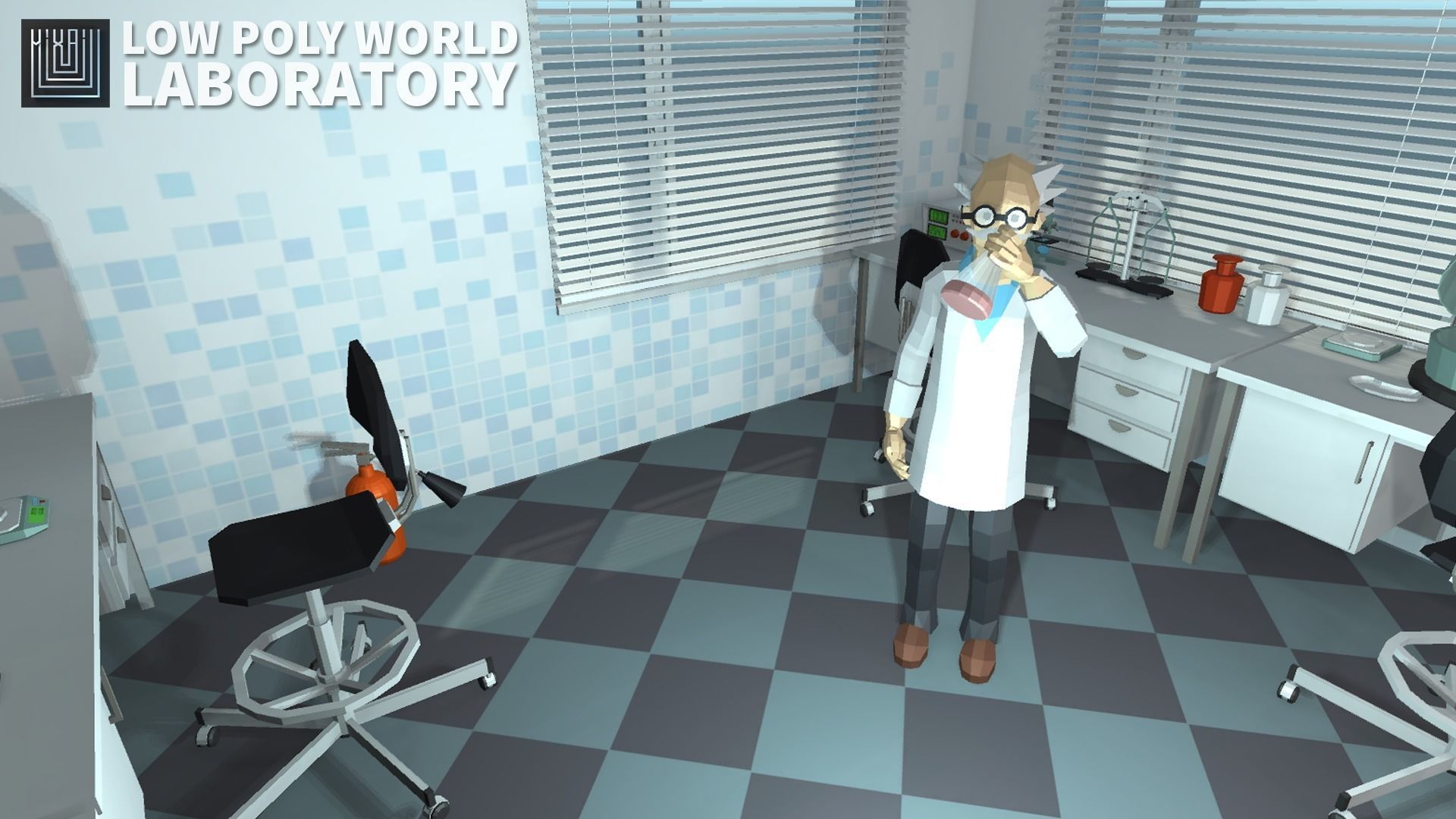 LOW POLY WORLD - LABORATORY 3D model_5