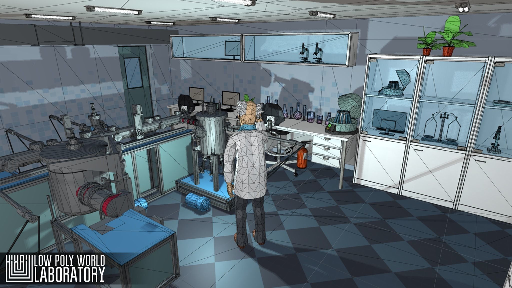 LOW POLY WORLD - LABORATORY 3D model_19