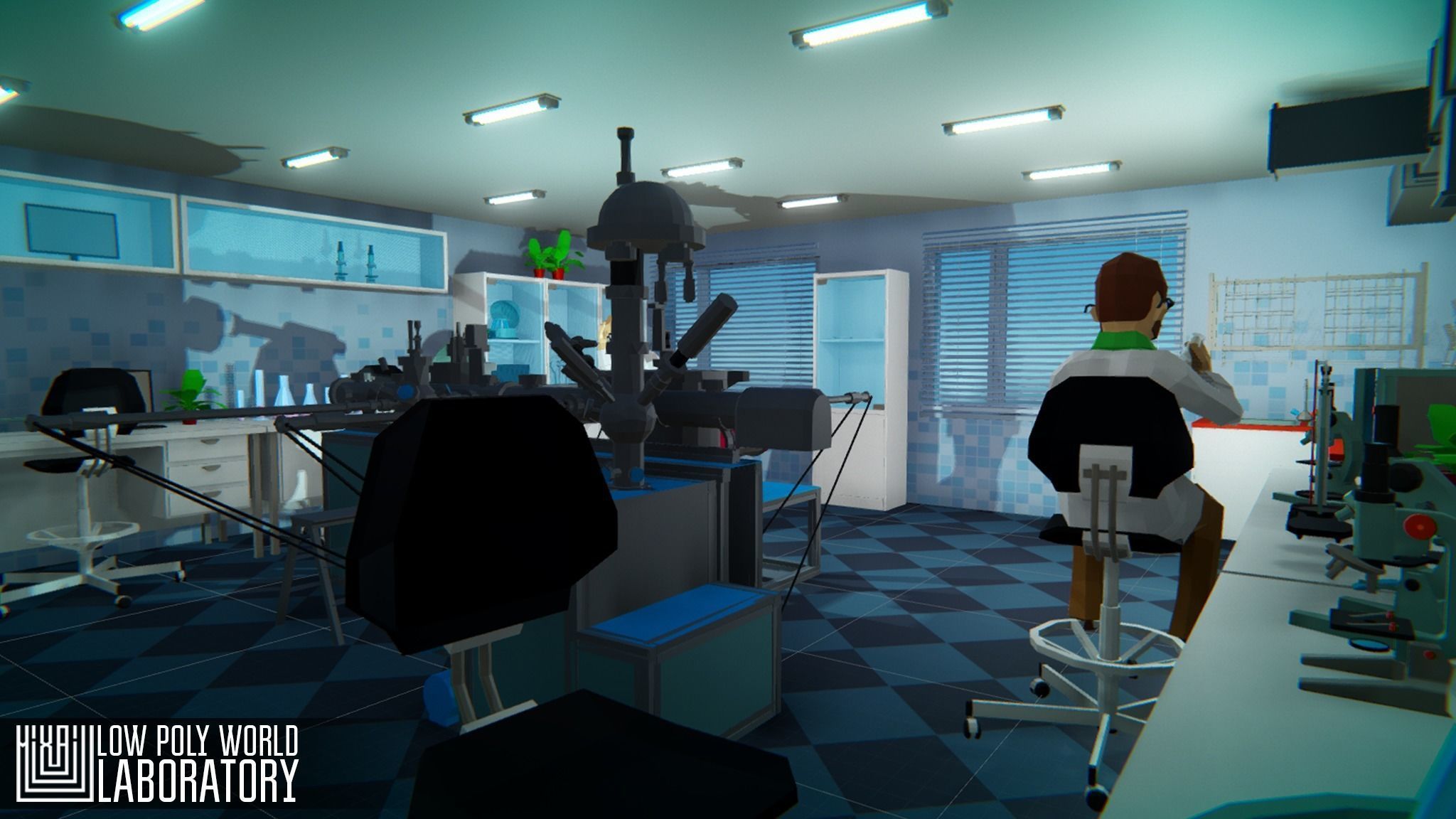 LOW POLY WORLD - LABORATORY 3D model_23