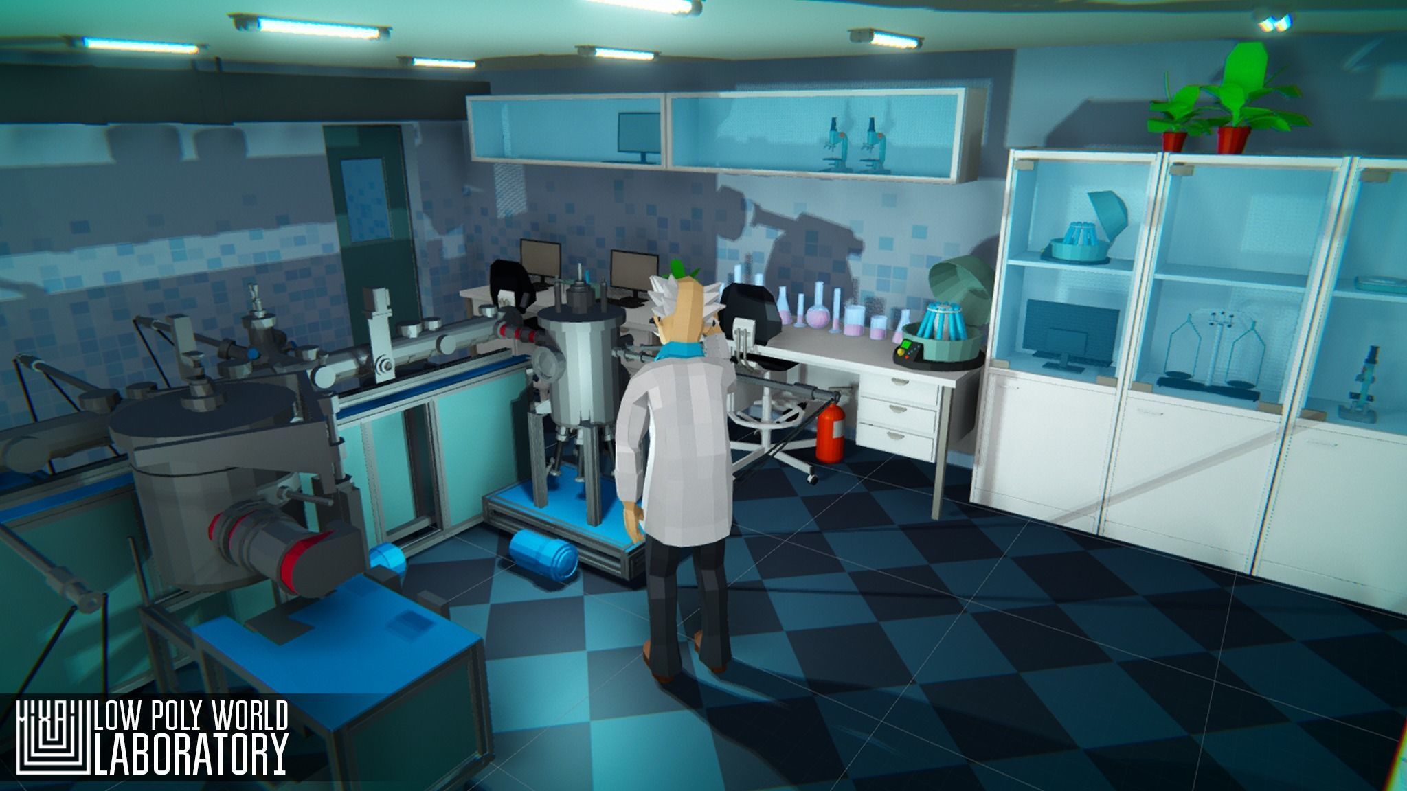 LOW POLY WORLD - LABORATORY 3D model_21