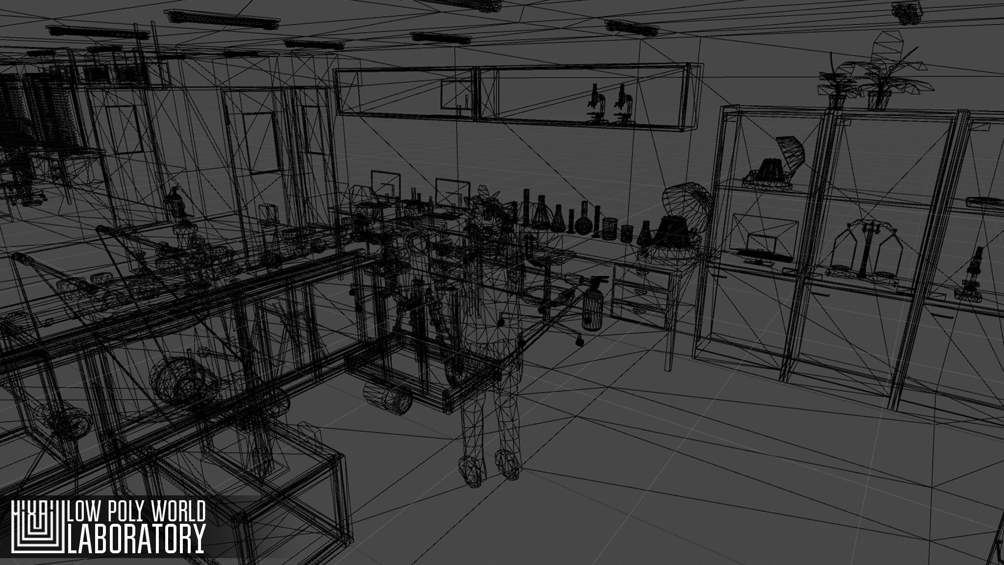 LOW POLY WORLD - LABORATORY 3D model_17
