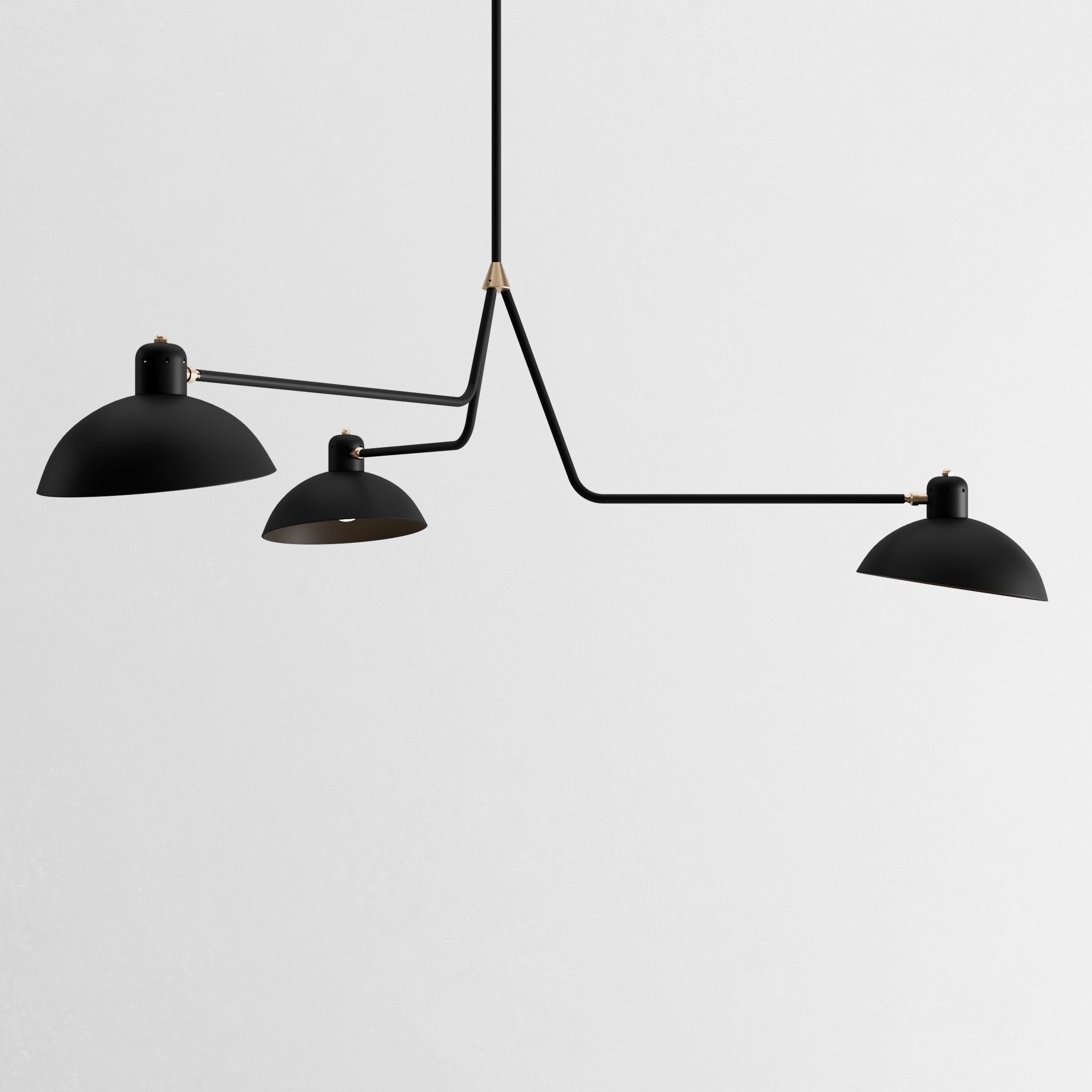 Carl Hansen Dining Set and Waldorf Triple Light 3D model_3