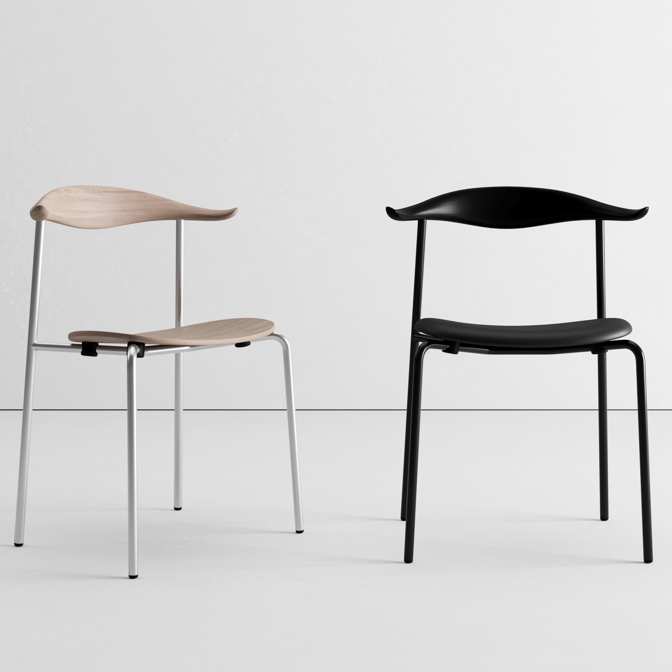 Carl Hansen Dining Set and Waldorf Triple Light 3D model_2