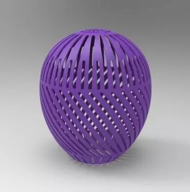 Lampshade plastic egg 3D print model_0