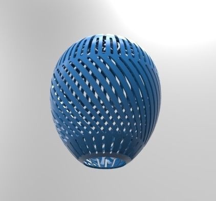 Lampshade plastic egg 3D print model_2
