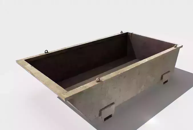 Trash Container 4 PBR Low-poly 3D model