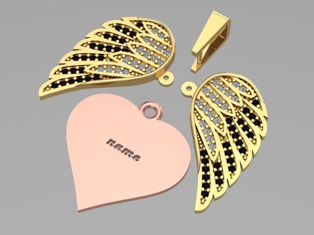 open close name necklace 3D print model_2