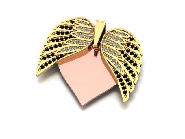 open close name necklace 3D print model_1