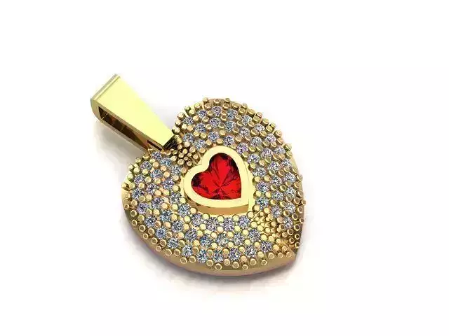 open shut named heart necklace 3D print model