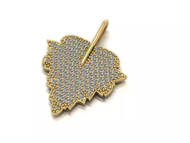 plane leaf pendant 3D print model