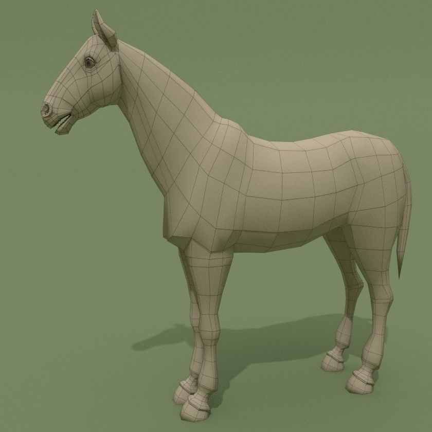 Horse Grey Free 3D model_1
