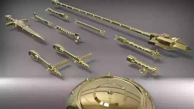 Libra Gold Saint weapons from Saint Seiya Knights of Zodiac 3D print model