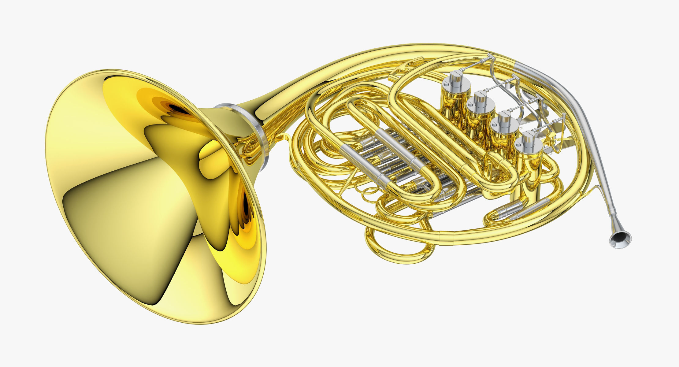 French Horn 3D model_6