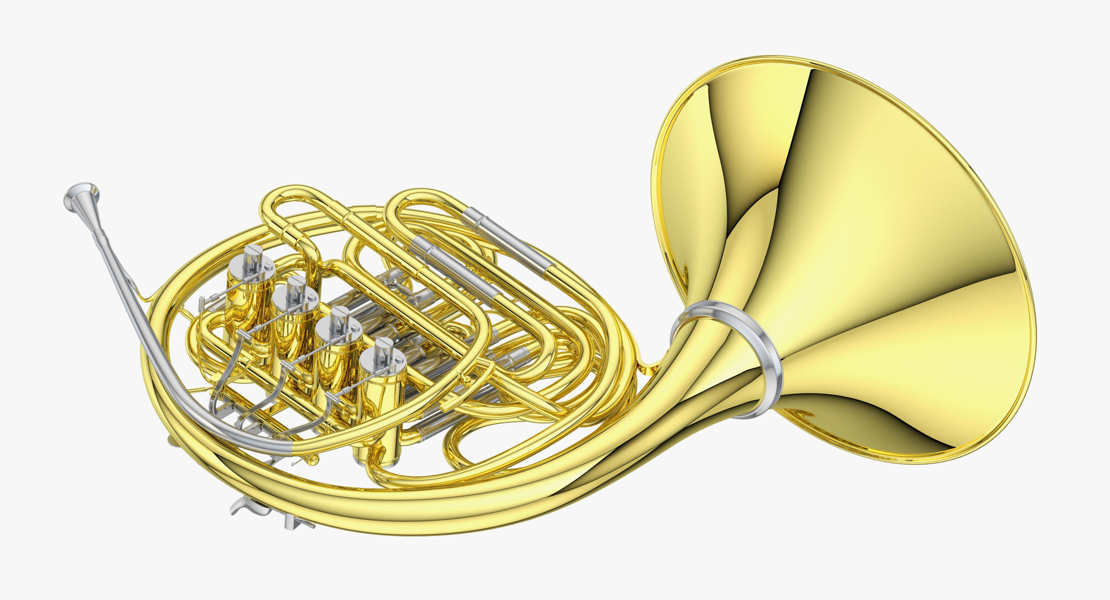 French Horn 3D model_1