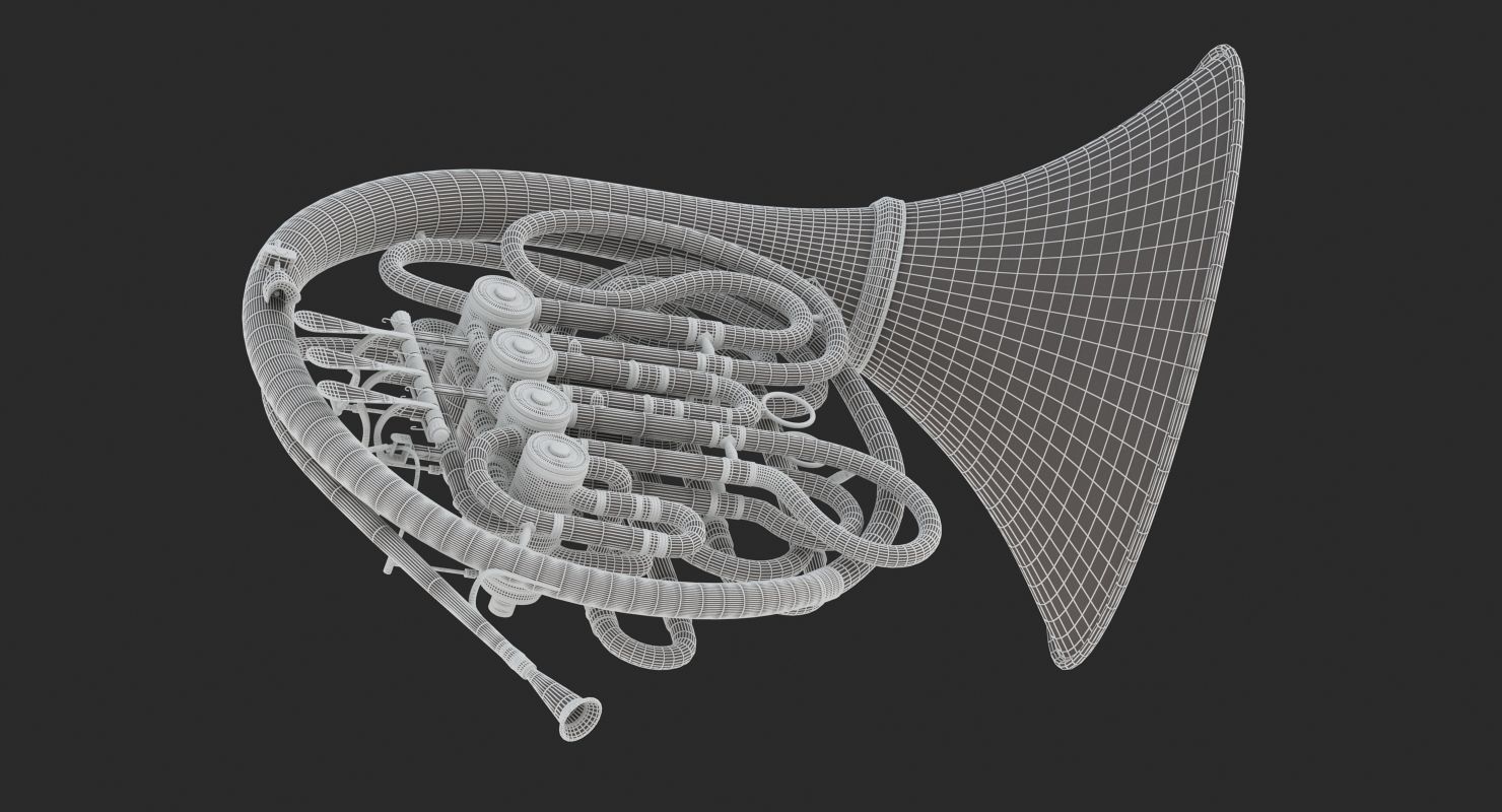 French Horn 3D model_13